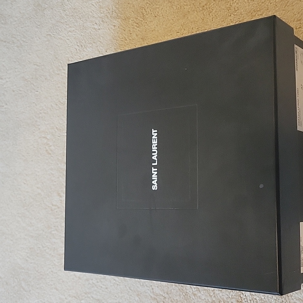 🛑SAINT LAURENT Raso Iridiscent Nero Boots - Picture 9 of 10